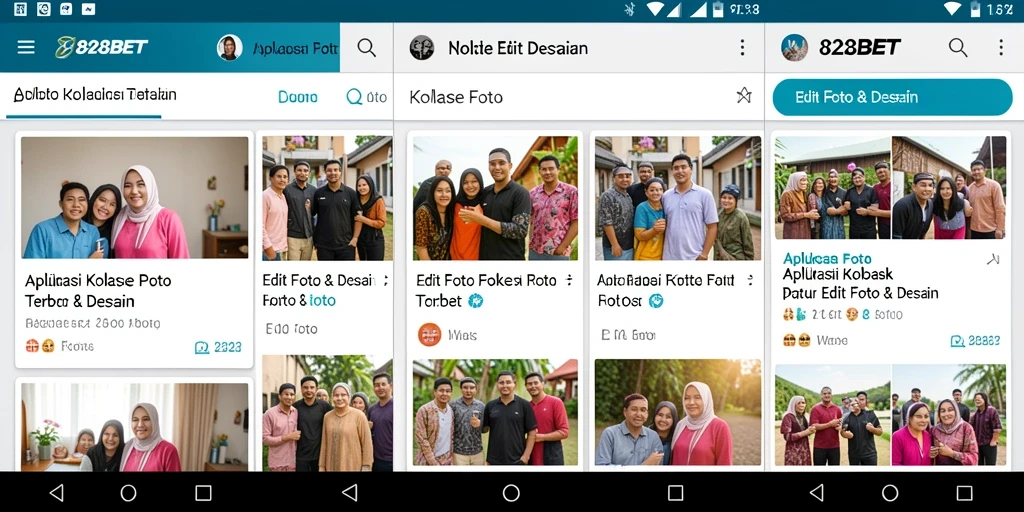 Tampilan antarmuka aplikasi Kolase Foto yang intuitif dan menarik.