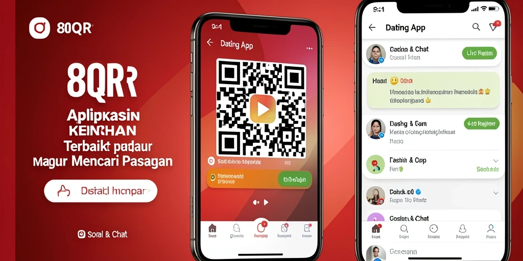 Antarmuka pengguna 8QR yang menarik dan fungsional untuk aplikasi Dating App.
