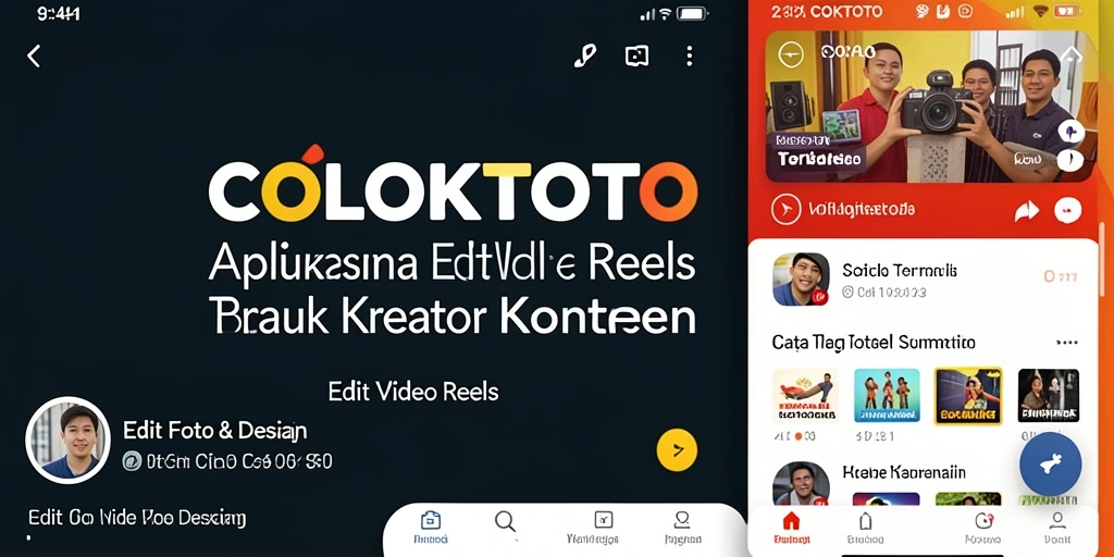 Antarmuka sederhana dan fitur editing video reels yang lengkap.