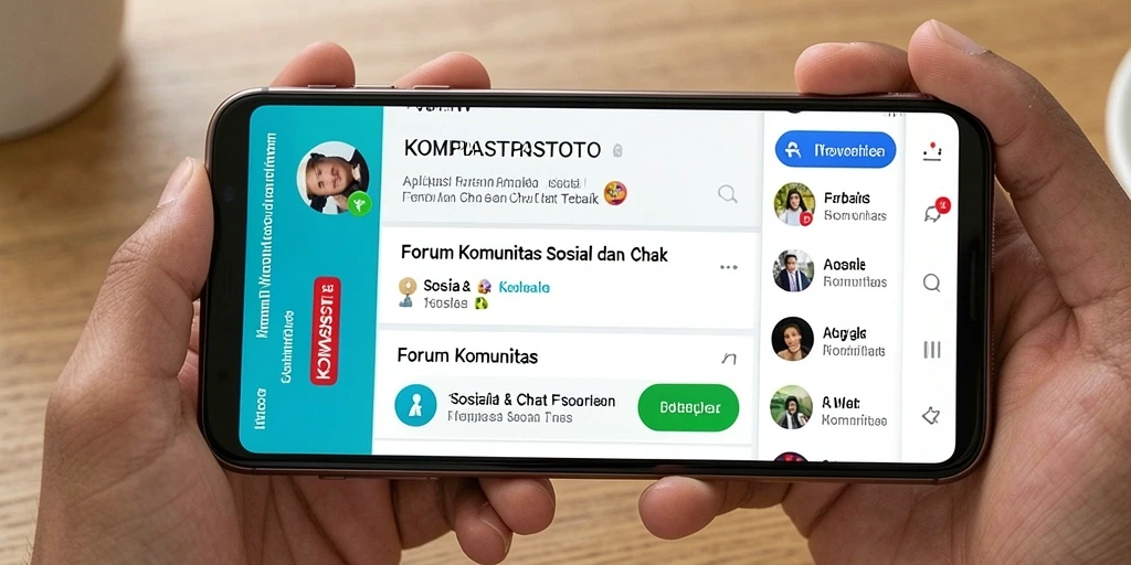Antarmuka KOMPASTOTO menampilkan berbagai forum dan diskusi aktif.