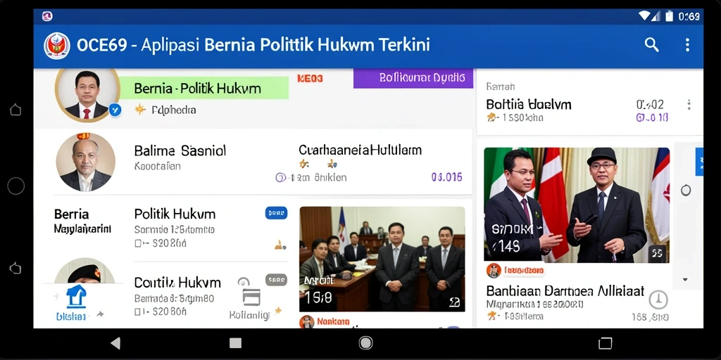 Antarmuka OCE69 yang intuitif untuk berita Politik Hukum.