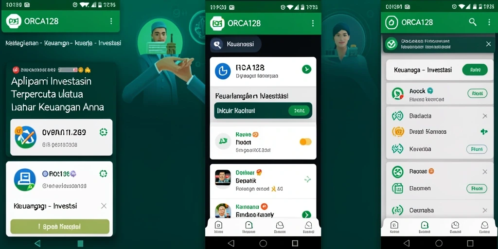 Tampilan antarmuka ORCA128 yang intuitif dan informatif untuk investasi.