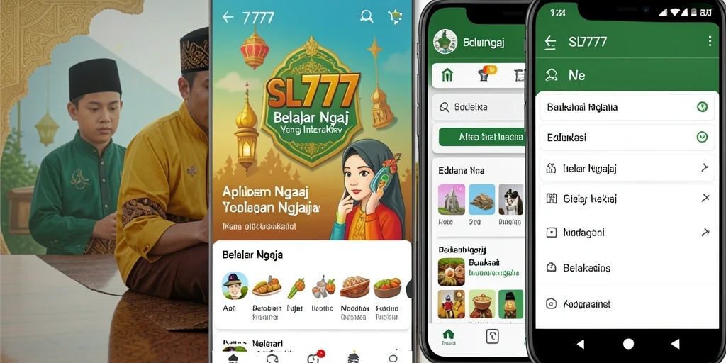 Tampilan antarmuka SL777 yang menarik dan intuitif untuk belajar ngaji.