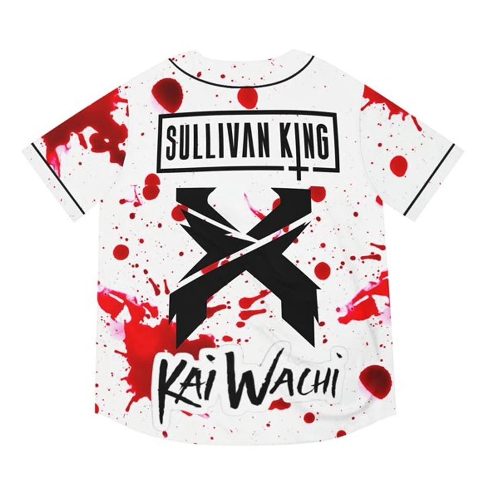 Excision Sullivan King Kai Wachi Merch Baseball Jersey Shirt V-Neck Short Sleeve Button-up Tops Women Men Hip Hop Streetwear - Image 3