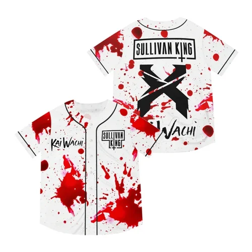 Excision Sullivan King Kai Wachi Merch Baseball Jersey Shirt V-Neck Short Sleeve Button-up Tops Women Men Hip Hop Streetwear