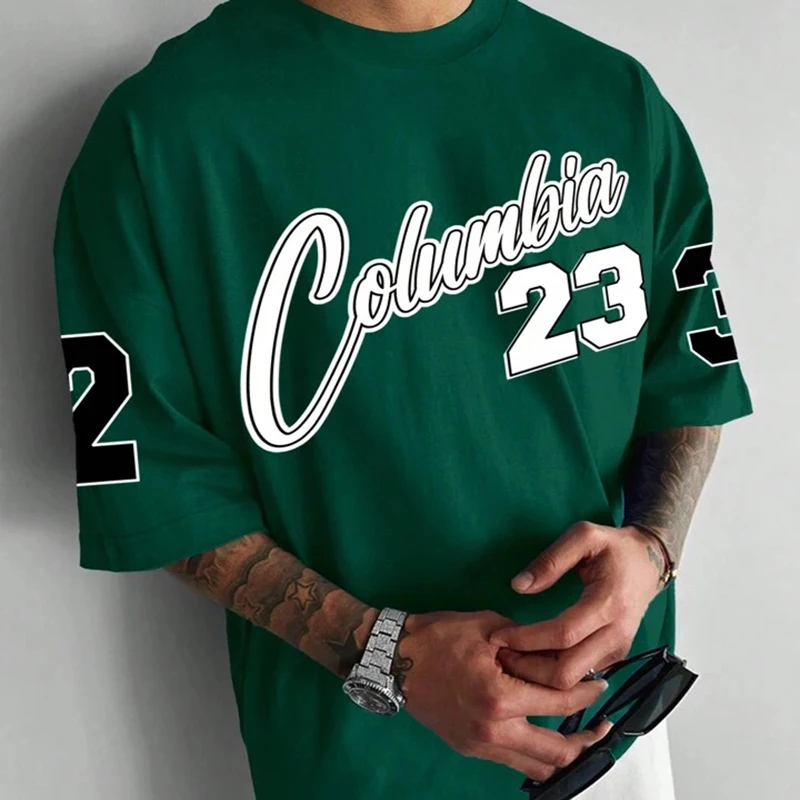 American Jersey Baseball Print Pattern Men's Top Widened Oversized Short Sleeve 23 Pattern Design T-shirt Outdoor Sports Style - Image 5
