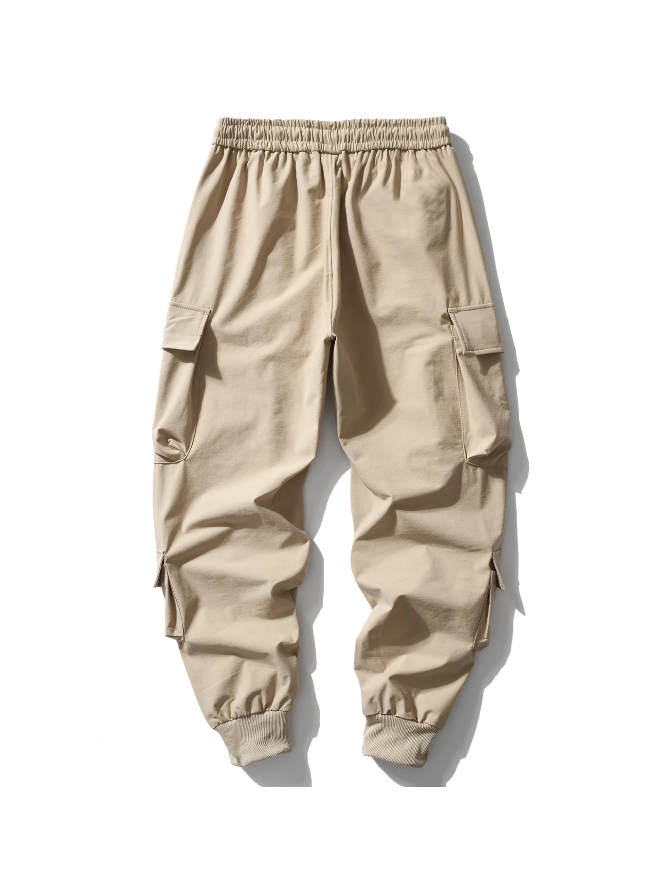 Men's Cargo Pants Casual Hip Hop Hit Color Multiple Pockets Trousers Streetwear Ribbons Techwear Sweatpants - Image 2