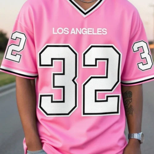 2025 Men Los Angeles NO.32 Print V-Neck Short Sleeve T-Shirt Summer Graphic Tee Baseball Jerseys Plus Size Women's Sport T-Shirt