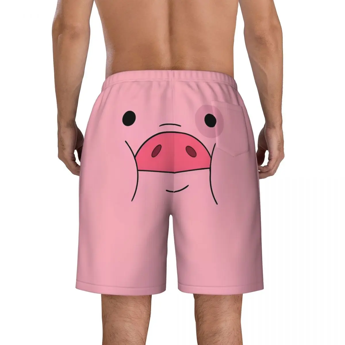 Cute Pig Face Gravity Falls Waddles Swim Board Pants Women Trunks Beach Print Short Pants Ice Summer Men Shorts - Image 4