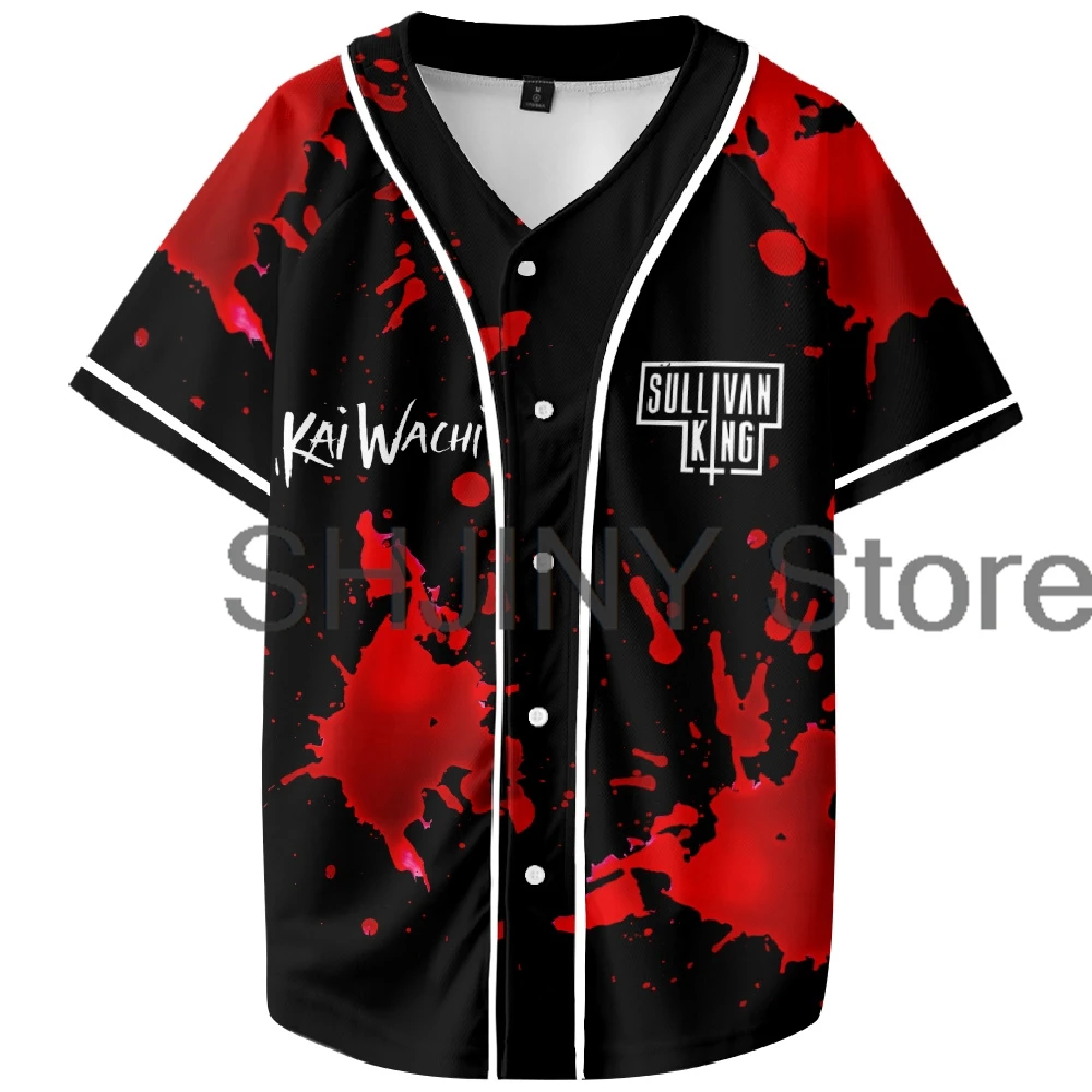 Excision Sullivan King Kai Wachi Merch Baseball Jersey Shirt V-Neck Short Sleeve Button-up Tops Women Men Hip Hop Streetwear - Image 5