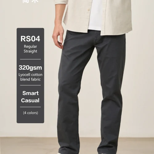 SIMWOOD 2025 Autumn Winter New Regular Straight Pants Men 320gsm Fabric Smart Casual Chinos Trousers